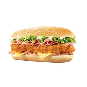 فلر ( دجاج مع خلطة الفلر والخس والجبن واللحم السلامي )